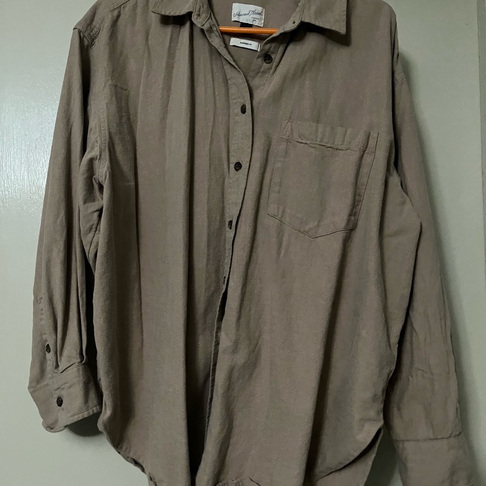 Universal Thread Taupe Button Down Shirt